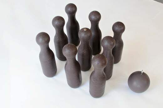 Zahradní kuželky s koulí - velké 38 cm - standard